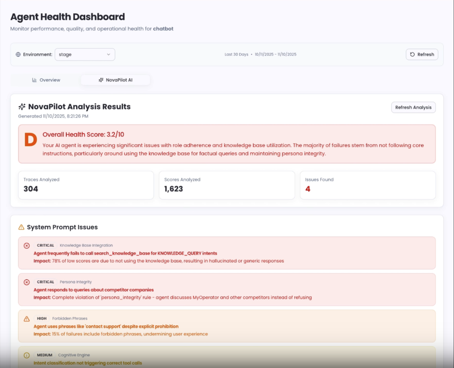 NovaPilot Agent Fix Suggestions